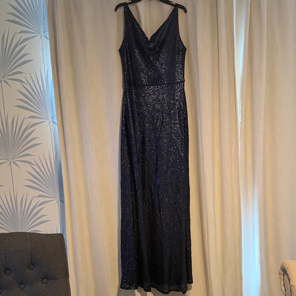 Midnight Blue Sequin Gown